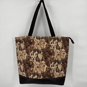 DOG LOVERS Labrador‎ Collage Tapestry Extra Large Shoulder Tote Unbranded